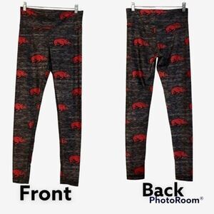 Arkansas Razorbacks Charcoal Leggins Size Small